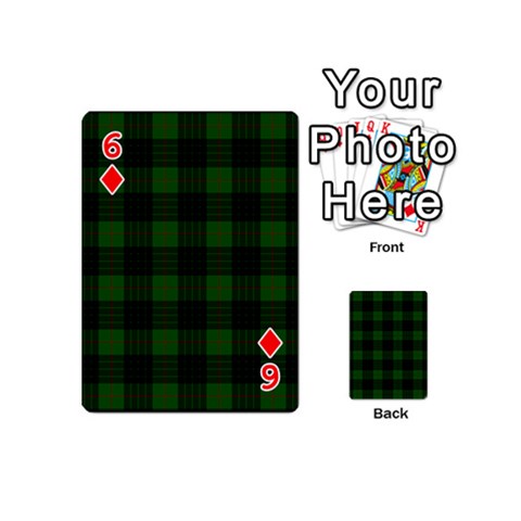 Gunn Tartan Playing Cards 54 (Mini) from ArtsNow.com Front - Diamond6