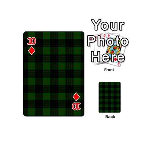 Gunn Tartan Playing Cards 54 (Mini) from ArtsNow.com Front - Diamond10