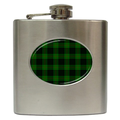 Gunn Tartan Hip Flask (6 oz) from ArtsNow.com Front