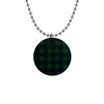 Lauder Tartan 1  Button Necklace