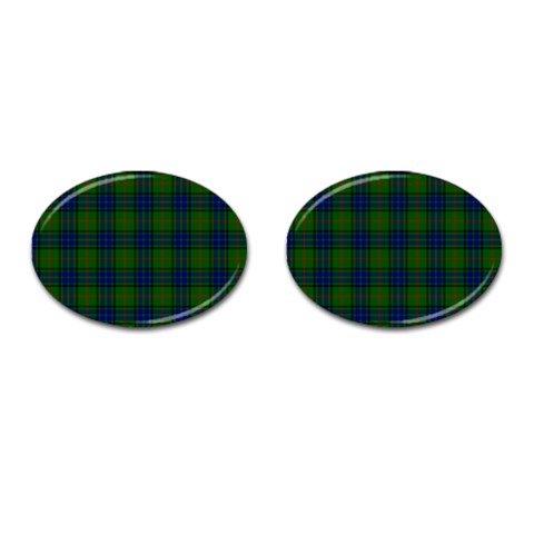 Lauder Tartan Cufflinks (Oval) from ArtsNow.com Front(Pair)