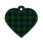 Lauder Tartan Dog Tag Heart (One Side)