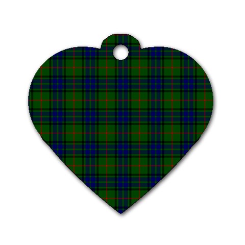 Lauder Tartan Dog Tag Heart (Two Sides) from ArtsNow.com Front