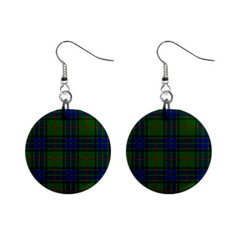 Lauder Tartan 1  Button Earrings from ArtsNow.com Front