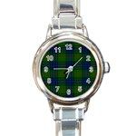 Lauder Tartan Round Italian Charm Watch