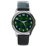 Lauder Tartan Round Metal Watch
