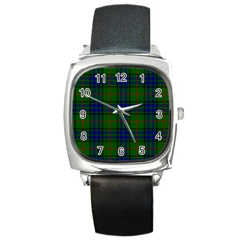 Lauder Tartan Square Metal Watch from ArtsNow.com Front