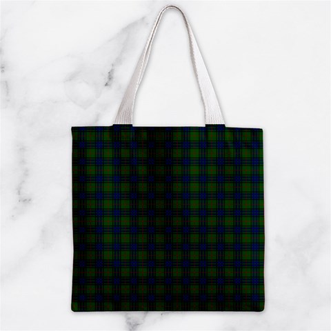 Lauder Tartan Zipper Grocery Tote Bag from ArtsNow.com Back