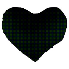 Lauder Tartan Large 19  Premium Heart Shape Cushion from ArtsNow.com Front