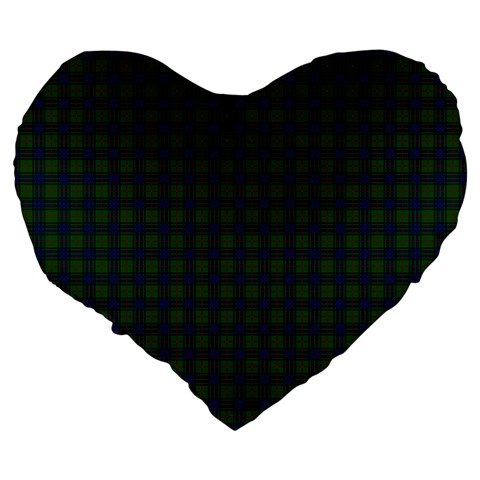Lauder Tartan Large 19  Premium Heart Shape Cushion from ArtsNow.com Back