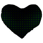 Lauder Tartan Large 19  Premium Flano Heart Shape Cushion