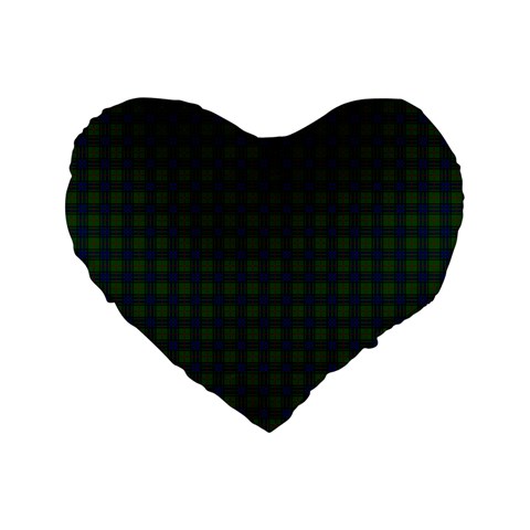 Lauder Tartan Standard 16  Premium Heart Shape Cushion from ArtsNow.com Front