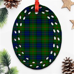 Lauder Tartan Oval Filigree Ornament (Two Sides) from ArtsNow.com Front