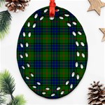 Lauder Tartan Oval Filigree Ornament (Two Sides)