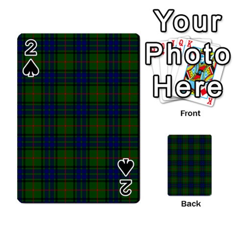 Lauder Tartan Playing Cards 54 Designs from ArtsNow.com Front - Spade2