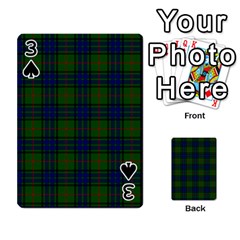 Lauder Tartan Playing Cards 54 Designs from ArtsNow.com Front - Spade3