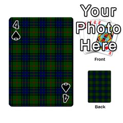 Lauder Tartan Playing Cards 54 Designs from ArtsNow.com Front - Spade4
