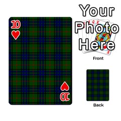 Lauder Tartan Playing Cards 54 Designs from ArtsNow.com Front - Heart10