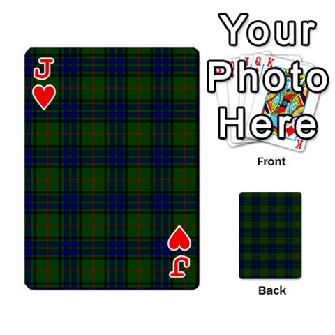 Jack Lauder Tartan Playing Cards 54 Designs from ArtsNow.com Front - HeartJ