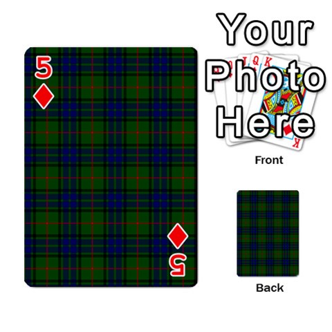 Lauder Tartan Playing Cards 54 Designs from ArtsNow.com Front - Diamond5