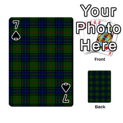 Lauder Tartan Playing Cards 54 Designs from ArtsNow.com Front - Spade7