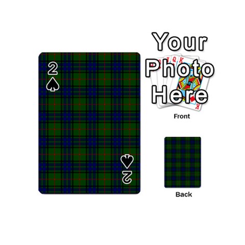 Lauder Tartan Playing Cards 54 (Mini) from ArtsNow.com Front - Spade2