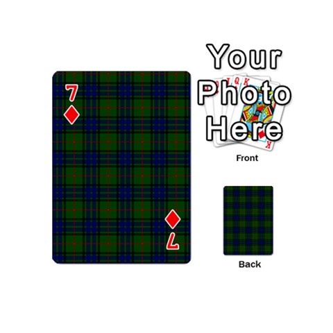Lauder Tartan Playing Cards 54 (Mini) from ArtsNow.com Front - Diamond7