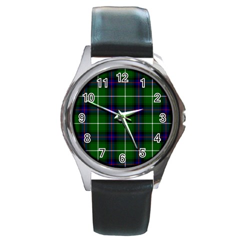 MacDonald of the Isles Tartan Round Metal Watch from ArtsNow.com Front