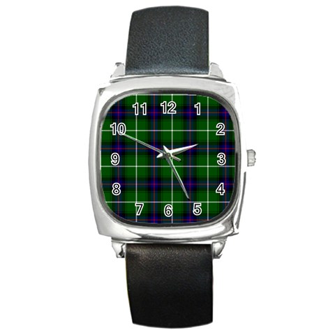 MacDonald of the Isles Tartan Square Metal Watch from ArtsNow.com Front