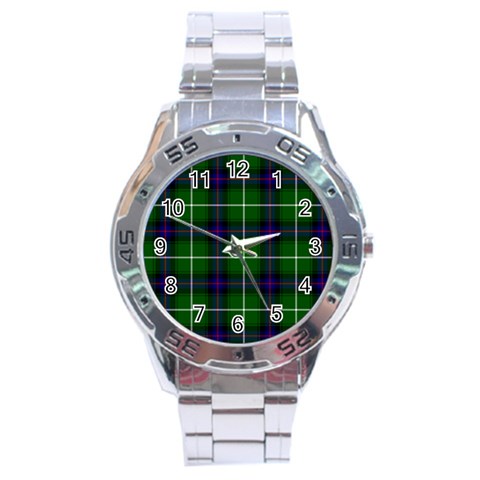 MacDonald of the Isles Tartan Stainless Steel Analogue Watch from ArtsNow.com Front