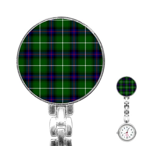 MacDonald of the Isles Tartan Stainless Steel Nurses Watch from ArtsNow.com Front