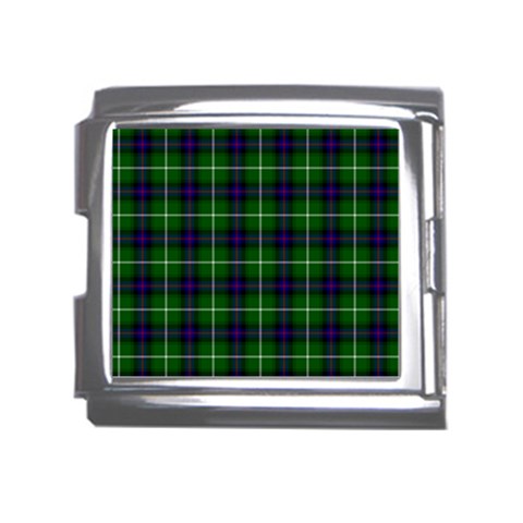 MacDonald of the Isles Tartan Mega Link Italian Charm (18mm) from ArtsNow.com Front