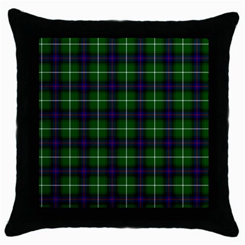 MacDonald of the Isles Tartan Throw Pillow Case (Black) from ArtsNow.com Front