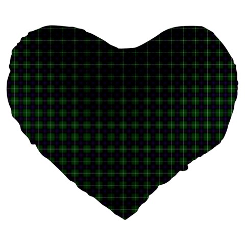MacDonald of the Isles Tartan Large 19  Premium Flano Heart Shape Cushion from ArtsNow.com Front