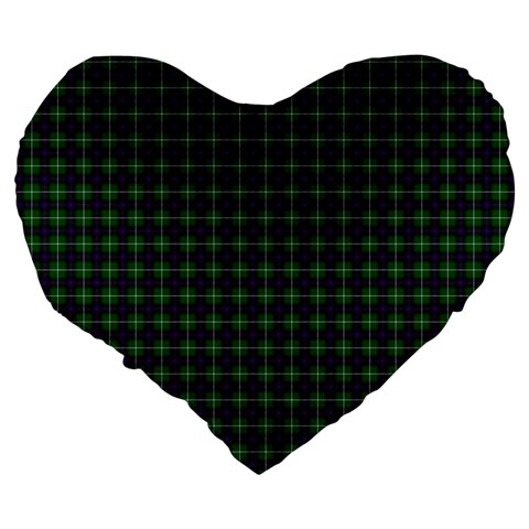 MacDonald of the Isles Tartan Large 19  Premium Flano Heart Shape Cushion from ArtsNow.com Back