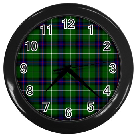 MacDonald of the Isles Tartan Wall Clock (Black) from ArtsNow.com Front