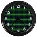 MacDonald of the Isles Tartan Wall Clock (Black)