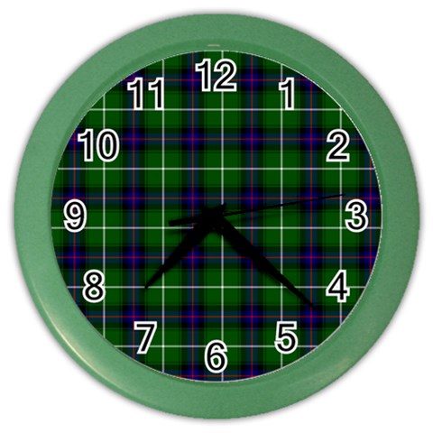 MacDonald of the Isles Tartan Color Wall Clock from ArtsNow.com Front