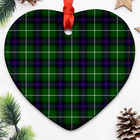 MacDonald of the Isles Tartan Ornament (Heart) from ArtsNow.com Front