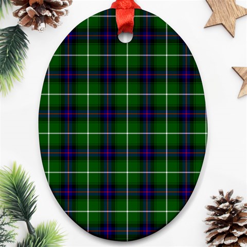 MacDonald of the Isles Tartan Ornament (Oval) from ArtsNow.com Front