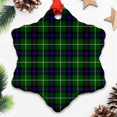 MacDonald of the Isles Tartan Snowflake Ornament (Two Sides) from ArtsNow.com Front