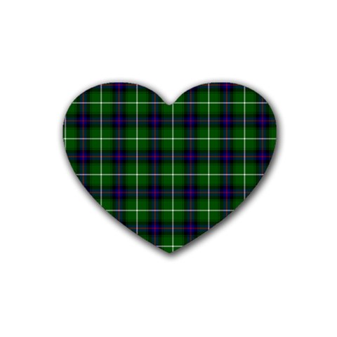 MacDonald of the Isles Tartan Rubber Coaster (Heart) from ArtsNow.com Front