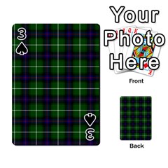 MacDonald of the Isles Tartan Playing Cards 54 Designs from ArtsNow.com Front - Spade3