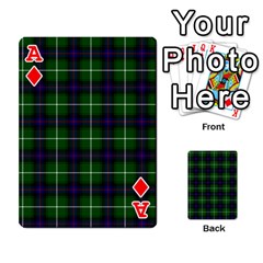 Ace MacDonald of the Isles Tartan Playing Cards 54 Designs from ArtsNow.com Front - DiamondA