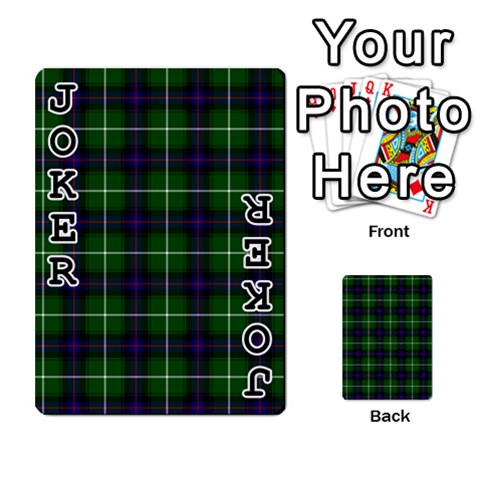 MacDonald of the Isles Tartan Playing Cards 54 Designs from ArtsNow.com Front - Joker1