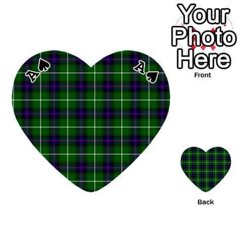 Ace MacDonald of the Isles Tartan Playing Cards 54 (Heart) from ArtsNow.com Front - SpadeA