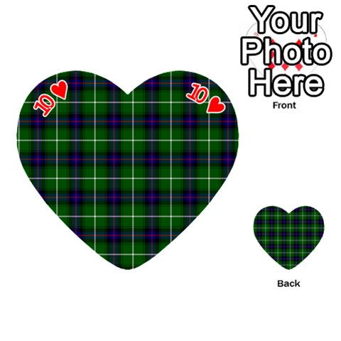MacDonald of the Isles Tartan Playing Cards 54 (Heart) from ArtsNow.com Front - Heart10