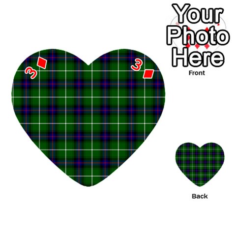 MacDonald of the Isles Tartan Playing Cards 54 (Heart) from ArtsNow.com Front - Diamond3