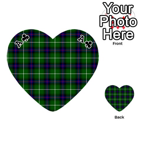 Ace MacDonald of the Isles Tartan Playing Cards 54 (Heart) from ArtsNow.com Front - ClubA