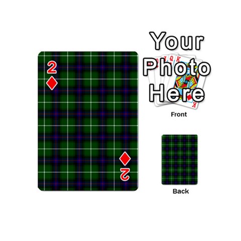 MacDonald of the Isles Tartan Playing Cards 54 (Mini) from ArtsNow.com Front - Diamond2